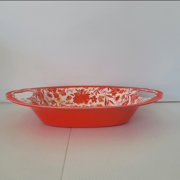 The Pioneer Woman Painterly Floral Melamine Oval Serve Bowl - Picture 2 of 4